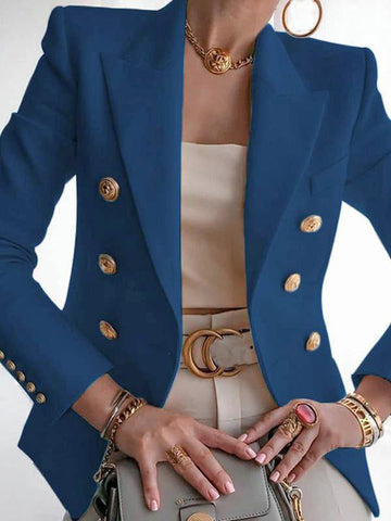 Airchics blazer double boutonnage manches longues élégant femme veste